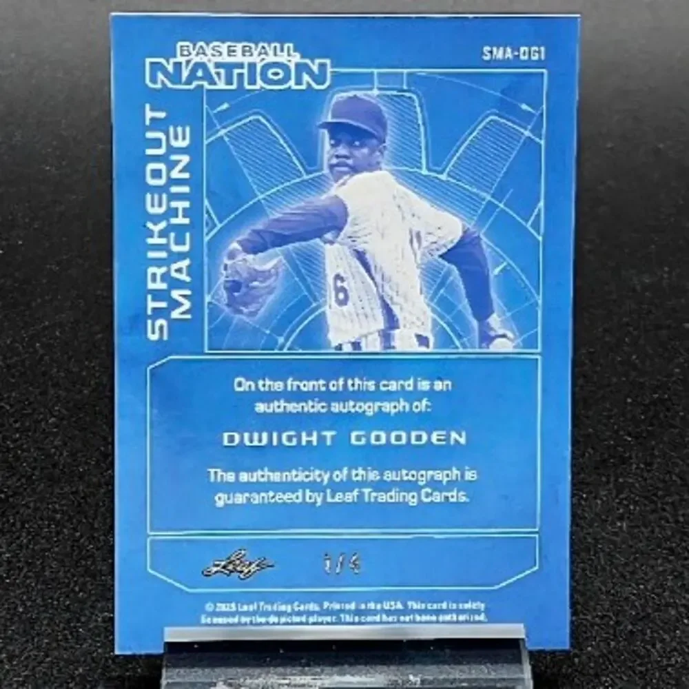 Dwight Gooden 1/4 Strikeout Machine Auto New York Mets Hall of Fame Autograph